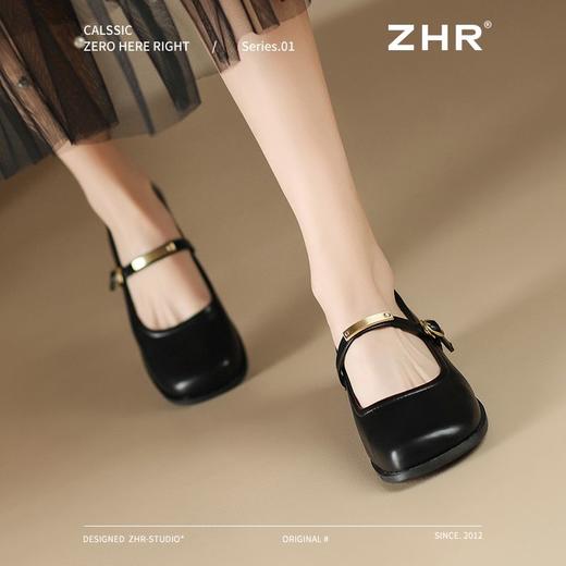 ZHR则则气质玛丽珍鞋女2025新款粗跟法式小皮鞋经典单鞋时尚百搭 商品图7