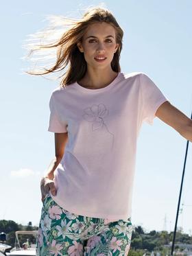 【粘纤梭织】SCHIESSER德国舒雅女士短袖短裤上衣棉莫 裤子100%粘纤套装31/24791H