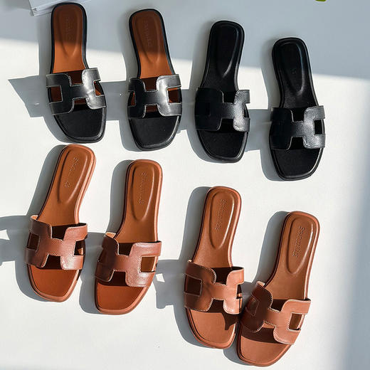 🥰清仓❗️今夏必备！迪丽热巴同款❗️【夏季经典H拖鞋BTHS-HO02】❤️经典不过时~爱*仕同款，简洁大方，低调奢华❗️ ✅款式经典火爆，超多明星网红同款 商品图0