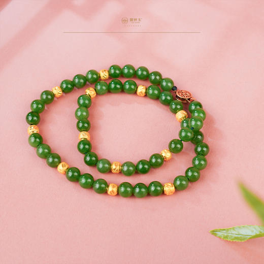 新疆国玉盟世玉【时光雅韵】果绿碧玉项链【带证书·顺丰物流】 商品图3