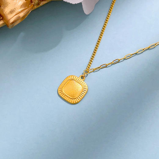 【限时克减150元】足金999.9 #小方糖 调节AB链实心流金岁月小面包小方糖套链(AWTL00058)预售产品下单后不退款不退货不换货不补差价 商品图1