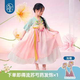 【年衣】童装女童连衣裙2025夏季新款超仙古装古风金玉年年汉服裙（预售6.13发货）