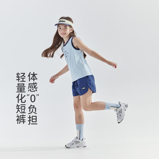 【代发】女童慢跑短裤 cicochild夏季款户外轻薄透气休闲运动裤子藏青 商品图1