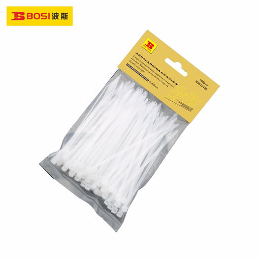 波斯    自锁式尼龙扎带   （白色）8*350mm--T    BS572835 商品图0