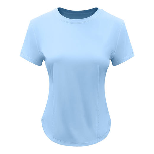 瑜伽服女冰感UPF50+防晒夏季新款运动户外速干健身短袖T恤上衣 商品图4