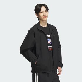 Adidas阿迪达斯梭织夹克LOUNGE WOVEN JACKET 拒水防泼运动休闲宽松夹克外套
