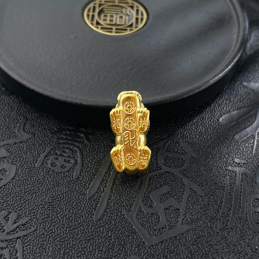 【限时克减150元】足金999 #超轻 古法空心元宝招财纳福貔貅手串配件Diy吊坠手串配件(YQGFSC00192)补差价）预售产品下单后不退款不退货不换货不补差价 商品图1