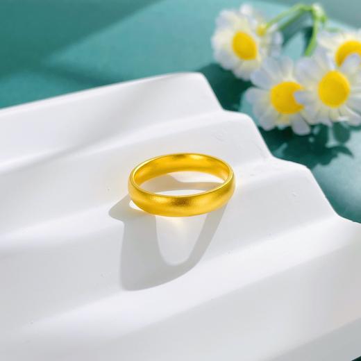 【限时克减150元】足金999.9 #复古风 古法空心固口戒指素圈戒指条戒（面宽约3.9-4.3mm）(AIGFJZ00275-2)（预售产品下单后不退款不退货不换货不补差价 商品图2