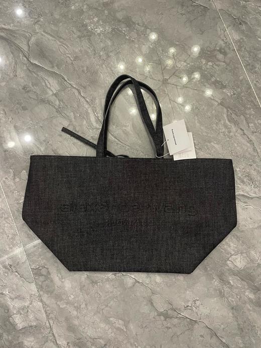 亚历山大王品牌徽标系带闭合棉托特包Tote包购物袋手提单肩包（HH） 商品图2