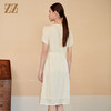 佐尔美夏季新款新中式国风气质100%桑蚕丝连衣裙女M42LS43 商品缩略图4