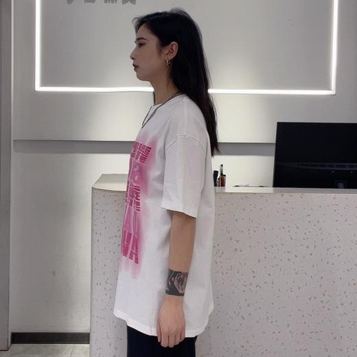 MZ圆领字母印花短袖T恤（白黑）夏季952010110321 商品图2