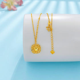 【限时克减150元】足金999 #小方糖 #绕线 5G黄金镂空AB项链绕线鱼鳞甜蜜方糖调节套链(AG5GTL00533)预售产品下单后不退款不退货不换货不补差价