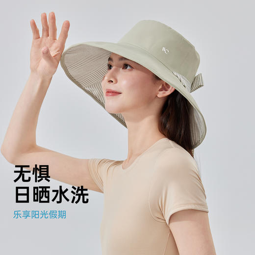【夏季必备】双面可戴 时尚百搭 防晒更修颜 | VVC双面女神帽（条纹款）夏日防晒帽遮阳长帽檐防紫外线帽子 4色入 商品图0
