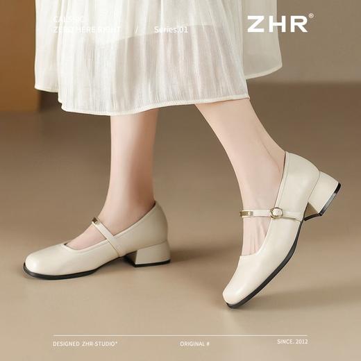 ZHR则则气质玛丽珍鞋女2025新款粗跟法式小皮鞋经典单鞋时尚百搭 商品图8