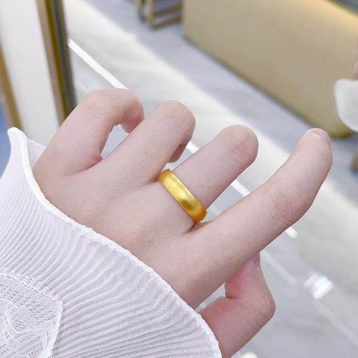 【限时克减150元】足金999.9 #复古风 古法空心固口戒指素圈戒指条戒（面宽约4.8-5.2mm）(AIGFJZ00275-3)（预售产品下单后不退款不退货不换货不补差价 商品图0