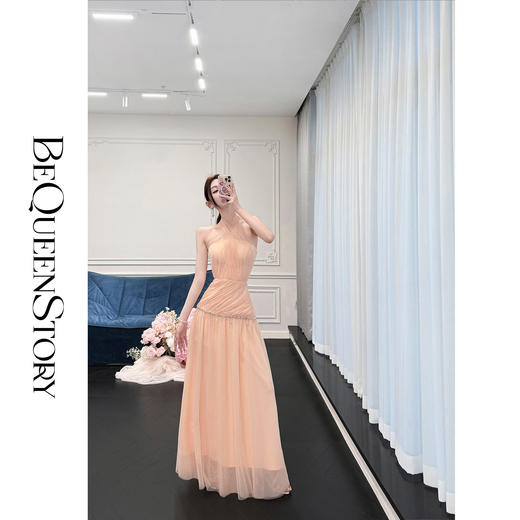 【孤品样衣，不退不换】【时光之恋】网纱烫钻高级感连衣裙轻奢时尚百搭2025春季新款 商品图3