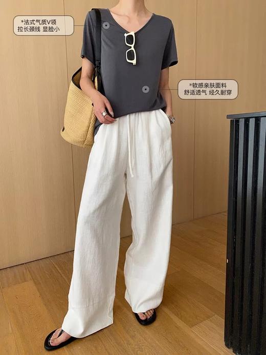 工厂直销 | “凉感面膜”系列  亲肤短袖 包容性强 不规则开叉中长款/防晒罩衫/V领短袖 商品图10