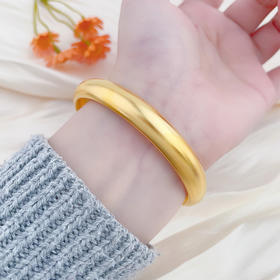 【限时克减150元】足金999.9 #超轻 古法空心固口手镯泥鳅背素圈手镯（面宽约7-7.4mm，厚约4.2mm）(ANWGFSZ00915-1)（预售产品下单后不退款不退货不换货不补差价）