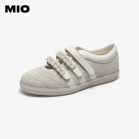 MIO米奥玛丽珍新款珍珠魔术贴运动休闲鞋芭蕾风浅口单鞋M254425573