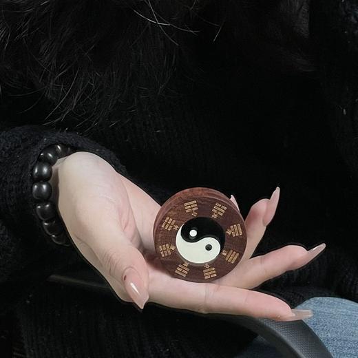 檀木太ji八卦转转旋转八卦手把件盘玩解压玩具 商品图2