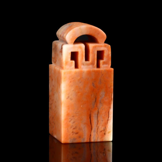 孤品016732-老挝石博古钮扁章-2.9*2.9*6.4cm 商品图2