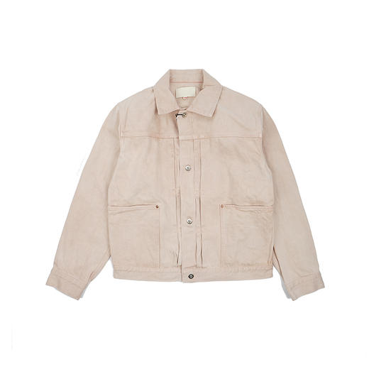 YOKO SAKAMOTO PLEATS BLOUSE 天然成衣柿子染色工装夹克外套 商品图0