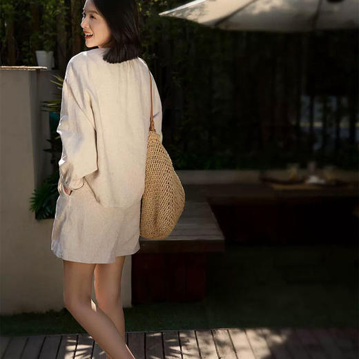 LONGNVFAIR亚麻气质休闲套装 | 简约高级还得是亚麻，举手投足的松弛感与自信【爆单3-5天发货】 商品图4