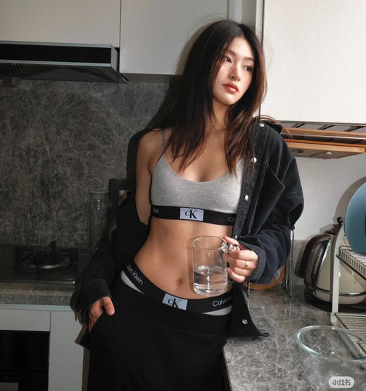 CK复古小方块文胸美背内衣裤套装041605 商品图6