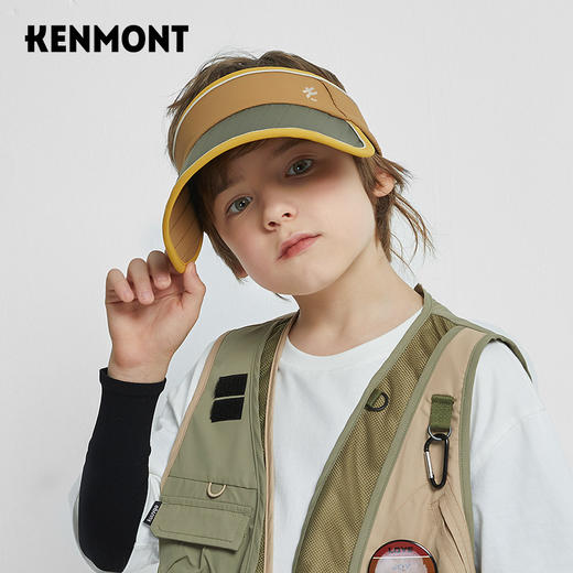 【代发】卡蒙KENMONT轻量化速干防晒空顶帽出游可折叠便携可调节太阳帽亲子儿童款4423 商品图11