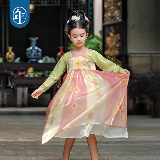 【年衣】云锦芳华女童汉服春秋新款儿童表演演出服云锦芳华汉服裙 商品图3