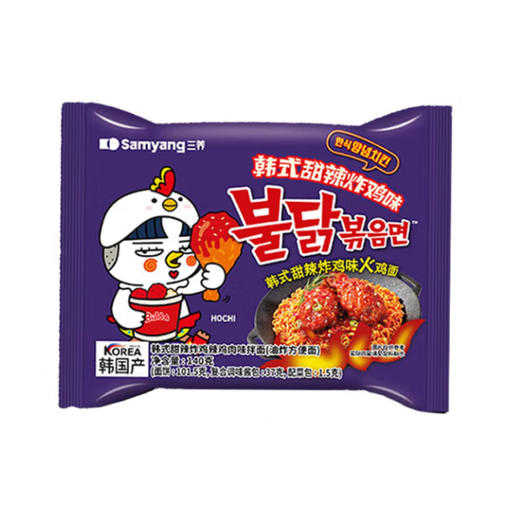 韩式甜辣炸鸡辣鸡肉味拌面【140g】 商品图0