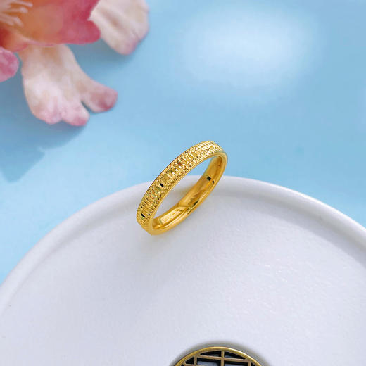 【限时克减150元】足金999 #CNC 5G黄金空心条纹波纹固口圈戒(BE5GJZ00169)（预售产品下单后不退款不退货不换货不补差价）（预售产品下单后不退款不退货不换货不补差价） 商品图2