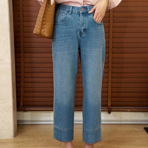 【现货】良木礼牛仔直筒红边法棍裤(66350) 商品图0