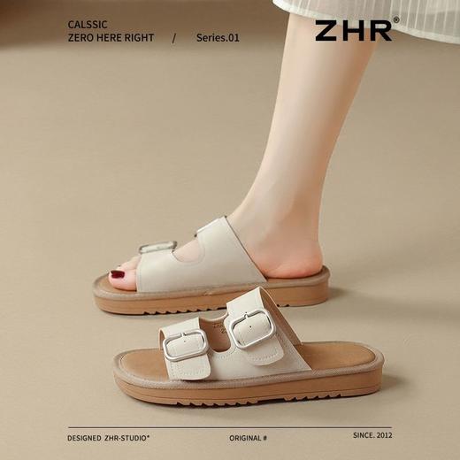 ZHR则则【金属双方扣】平底柔软沙滩鞋2025夏季百搭凉鞋勃肯拖鞋 商品图1