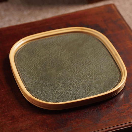 竹小茶丨复古手工竹盘 织锦墨竹茶席/双面皮席 茶具 茶席 茶盘 干泡台 原竹 多款可选 商品图10