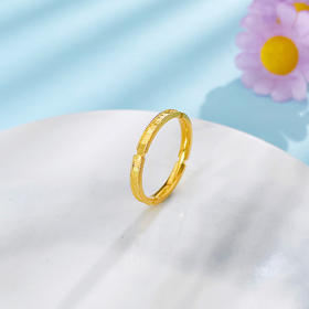 【限时克减150元】足金999 #CNC 5G黄金实心CNC间隔圈戒女戒(BE5GJZ00077)（预售4-7天发货，一经下单不支持退款）预售产品下单后不退款不退货不换货不补差价