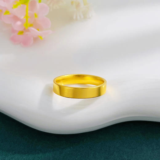 【限时克减150元】足金999 #小红书 空心固口戒指宽面素圈筷子戒指（面宽约3.8-4.2mm）(UQGFJZ00092-1)（预售产品下单后不退款不退货不换货不补差价 商品图3