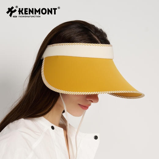 【代发】卡蒙KENMONT条纹轻量防晒帽夏季跑步可折叠户外空顶帽KM-6153 商品图5