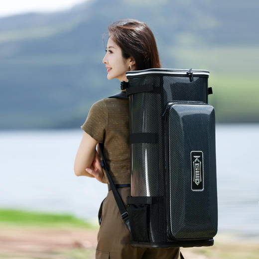 空钩悟道二代硬壳全折叠椅包 小巧轻便双肩包加厚防水钓鱼收纳包 商品图2