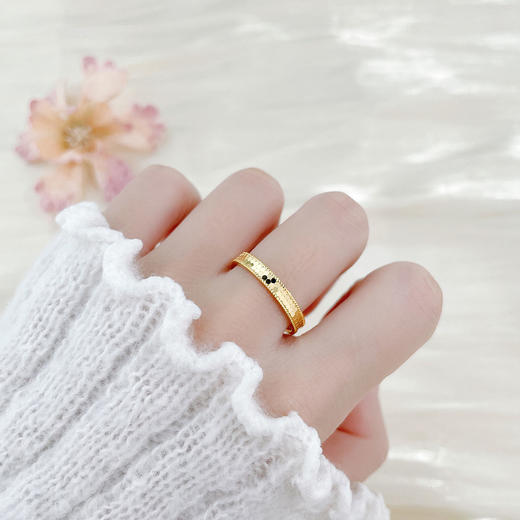 【限时克减150元】足金999.9 #CNC 【精品】空心CNC镜面金鱼鳞固口圈戒（面宽约2.8-3.2mm）(AIJZ00152)（预售产品下单后不退款不退货不换货不补差价 商品图0