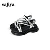 Safiya/索菲娅2025甜酷奶芙·轻便增高百搭露趾厚底松糕罗马凉鞋SFD2115407 商品缩略图11