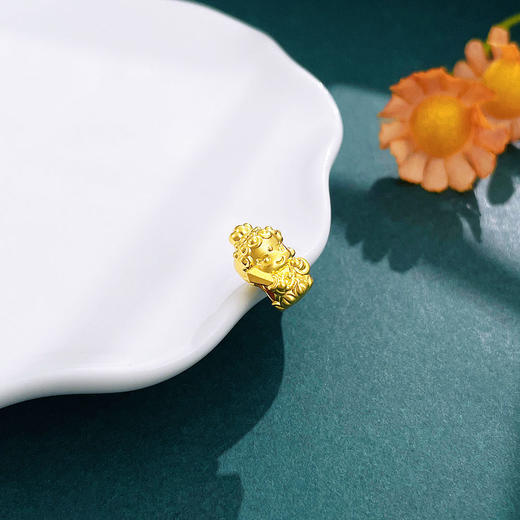 【限时7.5折】【定价黄金】足金 #生肖 无氰5D空心生肖本命守护佛转运珠护佑Diy手串编绳配件(U5DSC00279)（预售产品下单后不退款不退货不换货不补差价 商品图2