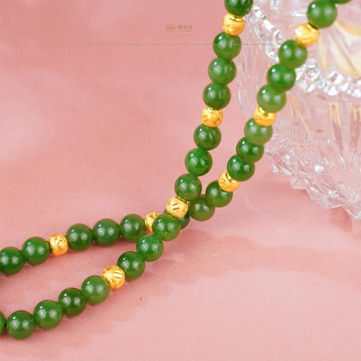 新疆国玉盟世玉【时光雅韵】果绿碧玉项链【带证书·顺丰物流】 商品图1