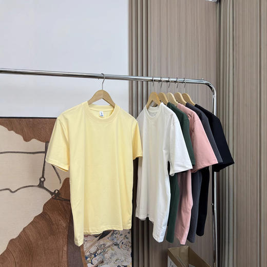 索罗娜面料！速干防晒凉感！2025夏季多色情侣款纯色运动休闲短袖T恤！ 商品图2