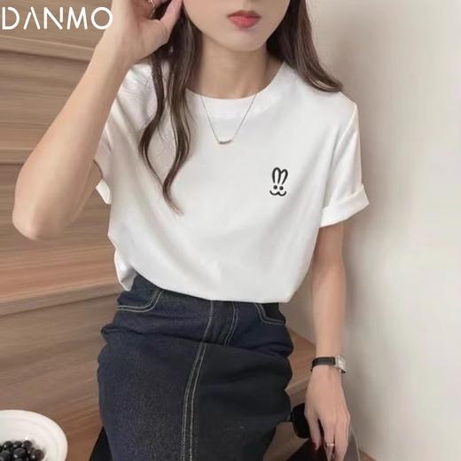 「99任选三件，单拍不发，自行设置满减」DANMO纯棉重工刺绣T，耐磨耐穿抗起球， 宽松显瘦（3-5天发货） 商品图2