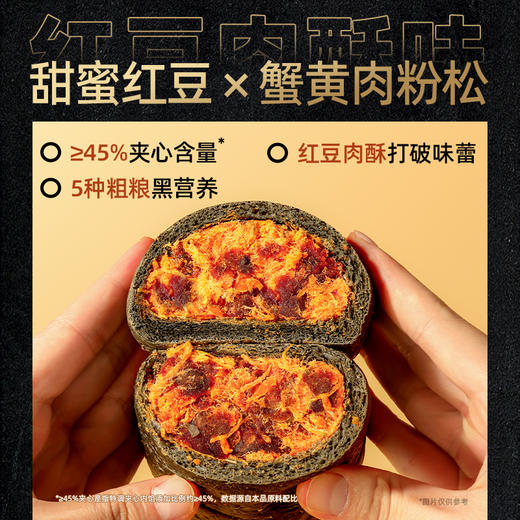 【退酮过渡】【生酮不可】【短保产品不支持无理由退货】哥本™全麦魔芋五黑欧包（红豆肉酥味/蟹黄肉酥味） 商品图1