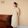 佐尔美夏季新款新中式国风气质100%桑蚕丝连衣裙女M42LS43 商品缩略图1