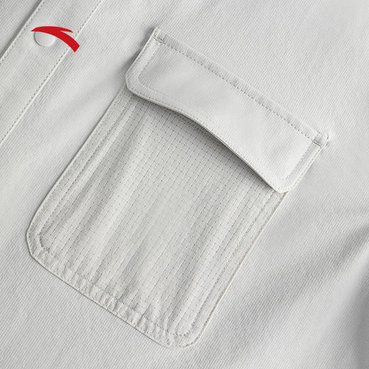 【林孝埈同款】安踏冰丝短袖衬衫男款宽松凉感翻领上衣152527160 商品图4