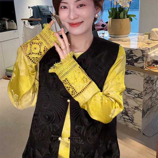 【不退不换】【现货】良木礼国风亚麻刺绣马甲(0467) 商品图4