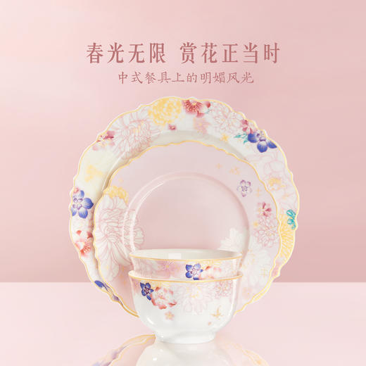 【故宫礼品】芳菲意餐具套装骨瓷碗盘礼盒乔迁新婚结婚生日礼物 商品图1